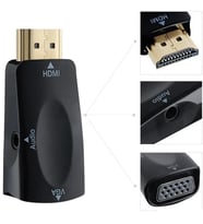Powermaster PM-13645 HDMI Erkek to VGA Dişi Audio Girişli Çevirici Aparat