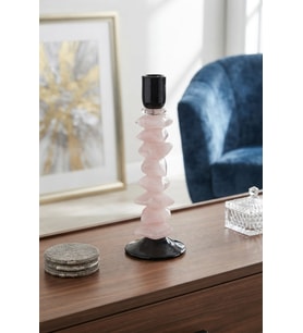 İTHAL SLICE CAM ŞAMDAN PEMBE BÜYÜK 33 CM