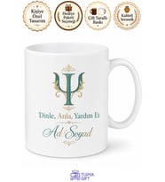 İsme Özel Dinle Anla Yardım Et Yazılı Psikolog Kupası Hediye Bardak