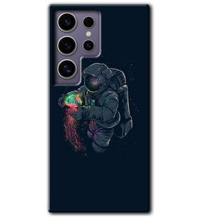 Galaxy S24 Ultra Kılıf HD Desen Baskılı Kılıf - Astronot Kıyafeti
