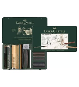 Faber Castell Pitt Mono Chrome Seti Metal Kutu 33 Parça