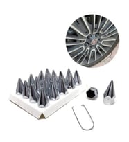 Sivri Bijon Kapağı Gri Krom Renk Bijon Kapağı Jant Bijon Kapağı Bijon Kapağı Araba Bijon Sivri 17MM