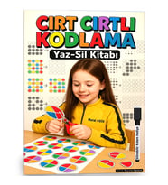 Çocuklar İçin Cırt Cırtlı KODLAMA Yaz-Sil Kitabı
