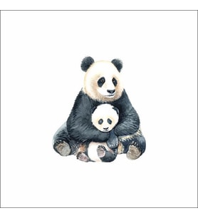 Anne Çocuk Panda Sticker Duvar Sticker 30x20 CM