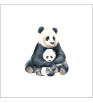 Anne Çocuk Panda Sticker Duvar Sticker 30x20 CM