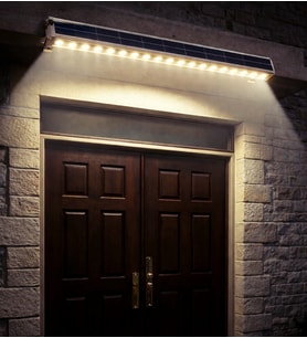 100cm Güneş Enerjili Solar Led Lamba - 24 Ledli Duvar Lambası - Büyük Aplik