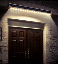 100cm Güneş Enerjili Solar Led Lamba - 24 Ledli Duvar Lambası - Büyük Aplik