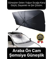 Özel Üretim Dayanıklı Titanyum Gümüş Kaplama UV Geçirmez Tüm Araçlar Araba Ön Cam Şemsiye Güneşlik