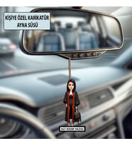 Kişiye Özel Avukat Karikatür Ayna Süsü – Hukukçulara Özel Araç İçi Hediyelik