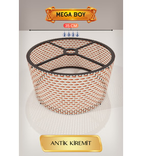 Antik Kiremit Lambader Başlığı 35 CM Mega Boy
