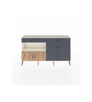 Arges Konsol Tek Raflı 4 Çekmeceli 2 Kapaklı 176x30x99 Aytaşı-Çam/Antrasit