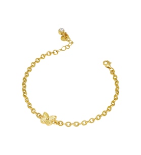 Debora Jewelry 14 Ayar Altın Kelebek Detaylı Zincir Bileklik