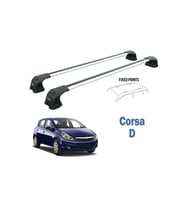 Opel Corsa D Portbagaj Taşıyıcı Ara Atkısı Gri Set 2007-2015