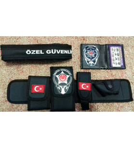 ÖZEL GÜVENLİK TESİSAT BEL KILIFI(+)ÖZEL GÜVENLİK ROZETLİ CÜZDANI(+)ÖZEL GÜVENLİK PALASKASI (3-AD) URUN,SATINAL,SIVILE SATILMAZ.
