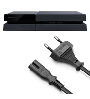 PS4 Güç Kablosu 1.5m Playstation 4 Fat Kasa Uyumlu PS4 Kablo Yedek Parça (Siyah)