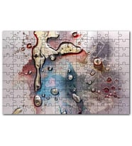 Cakapuzzle Parlak Zeminde Civalı Mürekkep Lekesi Desen Puzzle Yapboz MDF (Ahşap) (120 Parça)
