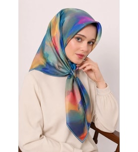 Lesscarves Pamuk İpek Eşarp Batik Desenli LS2204