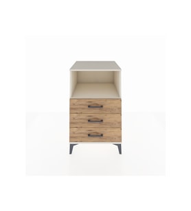 Kronos Komodin Tek Raflı 3 Çekmeceli 60x59x96 Aytaşı-Çam
