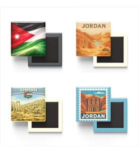 Buzdolap Magnetleri - Ürdün Amman - Jordan - 4'lü Set Magneti