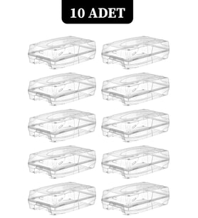 10'LU KADIN AYAKKABI KUTUSU ŞEFFAF (Beyaz)