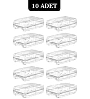10'LU KADIN AYAKKABI KUTUSU ŞEFFAF (Beyaz)