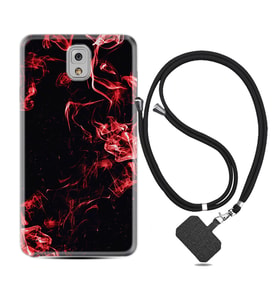 Samsung Note 3 4 5 8 9 20 Ultra 10 Lite Kılıf Boyun Askılı Silikon Red Smoke 1745