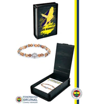Fenerbahçe Orijinal Lisanslı Fb Thuja Bileklik Kanarya Baskılı Hediyelik Ahşap Kutulu (Sarı-Lacivert)
