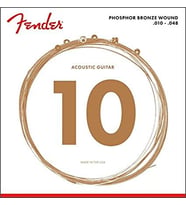 Fender 0730060402 Phosphor Bronze Akustik Gitar Teli (10-48) 60XL Extra Light Set Rahat Çalım ve Yumuşak Tuşe