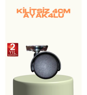 Kilitsiz Mini Tekerlek Ayak 4 Cm 4’Lü Set Kolay Montaj