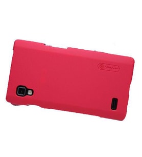 Nillkin Optimus L9 ile Uyumlu Sert Kauçuk Kılıf Kırmızı