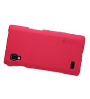 Nillkin Optimus L9 ile Uyumlu Sert Kauçuk Kılıf Kırmızı