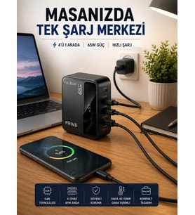 4 Cihazı Aynı Anda Destekleyen Şarj İstasyonu