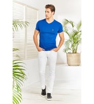 VİGOSS ERKEK LOGOLU V YAKA T-SHIRT 61560-00083