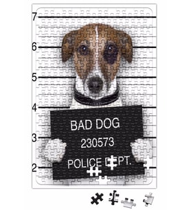 Bad Dog Pug Köpek Puzzle 240 Parça Yapboz
