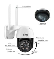 BAFF 2MP PTZ Speed Dome Wıfı Kablosuz IP Kamera SMART-6207