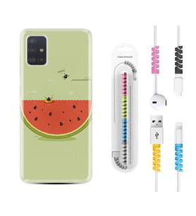 Samsung a71 A72 A73 A7 A9 2018 C7 C9 Kılıf Kablo Koruma Spiral Silikon Woohoo 1373