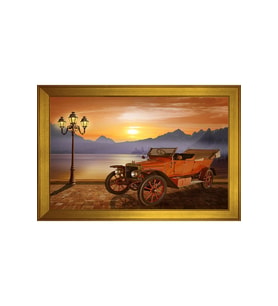 Manzara Temalı Kanvas Tablo 50 x 70 cm Gold Çerçeve