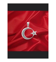 925 Ayar Gümüş Ayyıldız Model Erkek Kolye Ucu