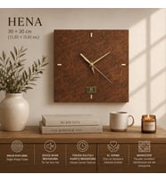 Hena Collection – Doğal Maun Ahşap Kaplama Duvar Saati