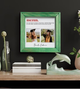 Kişiye Özel Fotoğraflı Mezun Doğal Ahşap Fotoğraf Çerçevesi - CRCV1004