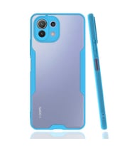 Xiaomi Mi 11 Lite Kılıf Parfe Kenarları Pastel Renk Silikon Kılıf (Mavi)