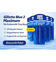 Jilet 2 Maximum Tek Kullanımlık Tıraş Bıçağı 5 Adet Ekonomik Paket