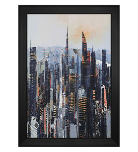 Manzara Temalı Kanvas Tablo 50 x 70 cm Siyah Çerçeve