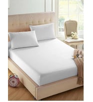20 Adet Beyaz Düz Çift  Kişilik %100 Pamuk Otel Çarşaf 240×280 Cm 63 Tel Dokuma