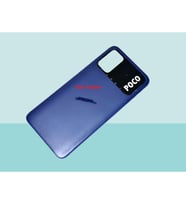 Tkgz - Xiaomi POCO M3 FULL KASA Arka Kapak Batarya Kapağı - MAVİ