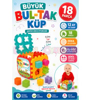 Büyük Bul-Tak Küp - Bultak Lego - Bebek Oyuncağı - Şekil Takmaca