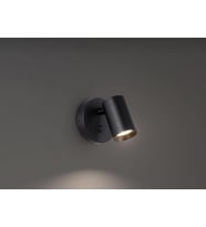 Demet habek mylights Panasonic gün isigi ampullü paslanmaz siyah  gövde anahtarlı LED aplik LED spot Hareketli başlık tekli