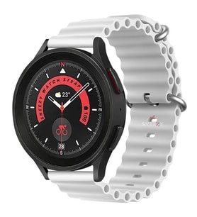 Honor Magic Watch 2 – Watch Magic – Watch Gs3 22mm Uyumlu Seaflex Ocean Silikon Kordon (Beyaz)
