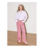 Defacto Straıght Wıde İspanyol Paça Pembe Kız Çocuk Pantolon G0602A8/BR94