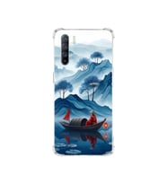 PrintiFy Oppo Reno3 ile Uyumlu Simya Serisi Sonsuz Akış Tasarımlı Uv Baskılı Köşe Korumalı Antişok Kılıf